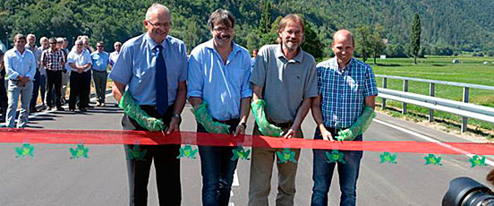 turtmann eroeffnung neuer industrie und umfahrungsstrasse